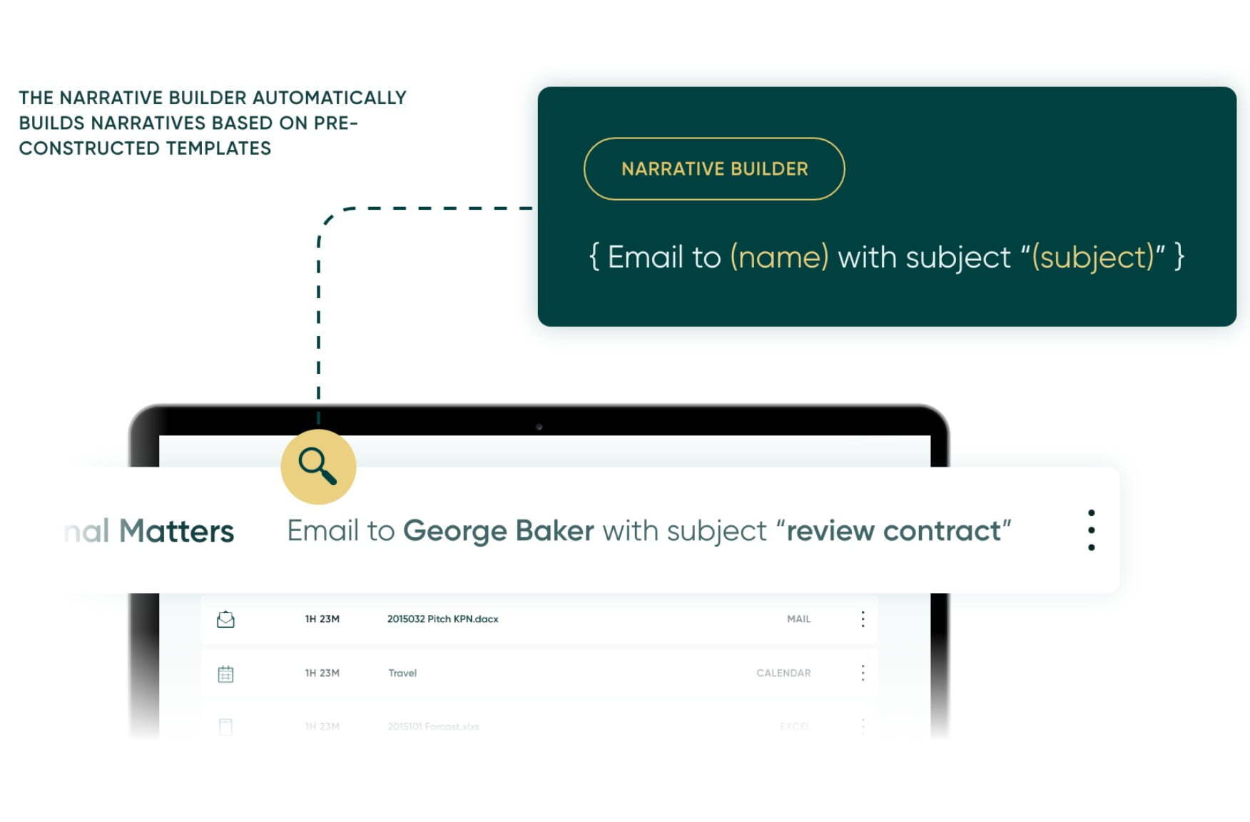 TIQ Time narrative builder interface